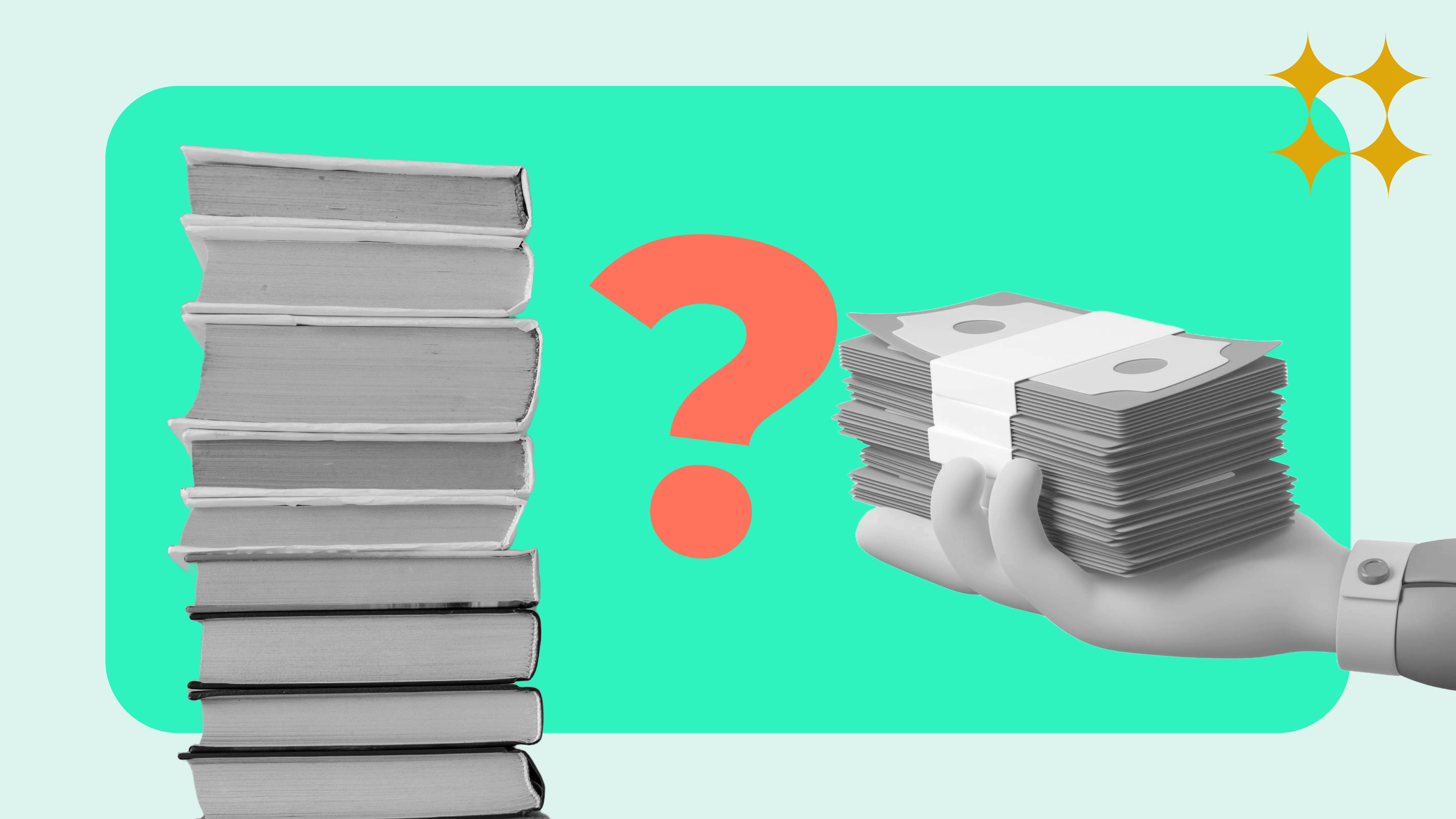 A self-published writer receives cash for the books they're written